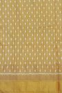 Ikat Silk Yellow Saree With Peacock Buttis Body