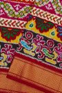 Ikat Silk Multi-Colour Saree With Florals And Buttis Body