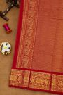 Ikat Silk Maroon Saree With Florals And Leaves Body