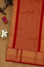 Ikat Silk Maroon Saree With Florals And Pichwai Cows Body