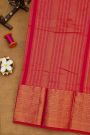Ikat Silk Magenta Saree With Zari Lines And Florals Body