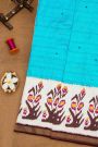 Ikat Silk Multi-Colour Saree With Florals And Buttis Body