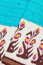 Ikat Silk Multi-Colour Saree With Florals And Buttis Body