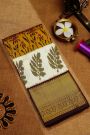 Ikat Silk Mehendi Green Saree With Florals And Leaves Body