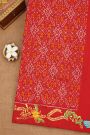 Fusion Silk Black Saree With Florals In Tanjore Hand Painted Border