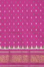 Fusion Silk Off White Saree With Elephants And Horses Border