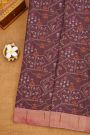 Fusion Banarasi Silk Jamdani Weaving Maroon Saree With Shadow Work