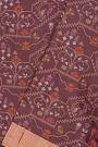 Fusion Banarasi Silk Jamdani Weaving Maroon Saree With Shadow Work