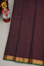 Coimbatore Silk Dark Wine Saree With Peacocks And Yallis Border