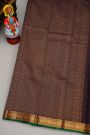 Coimbatore Silk Dark Wine Saree With Peacocks And Yallis Border