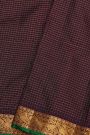 Coimbatore Silk Dark Wine Saree With Peacocks And Yallis Border