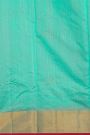 Chanderi Silk Sky Blue Saree With Florals And Animals Kaddi Border