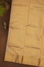 Chanderi Silk Beige Saree With Meenakari Zari Buttis