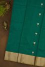 Chanderi Silk Rama Green Saree With Meenakari Floral Buttis