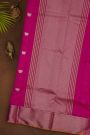 Chanderi Silk Magenta Saree With Meenakari Florals And Zari Buttis