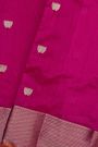 Chanderi Silk Magenta Saree With Meenakari Florals And Zari Buttis