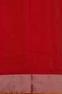 Chanderi Silk Red Saree With Meenakari Zari Buttis