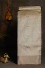Chanderi Silk Silver Saree With Kaddi Border