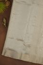 Chanderi Silk Off White Saree With Kaddi Border