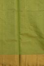Chanderi Silk Green Saree With Meenakari Zari Buttis Kaddi Border