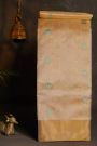 Chanderi Silk Cream Saree With Meenakari Zari Buttis And Kaddi Border