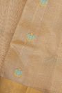 Chanderi Silk Cream Saree With Meenakari Zari Buttis And Kaddi Border