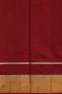 Chanderi Silk Maroon Saree With Kaddi Border