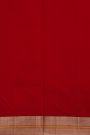 Chanderi Silk Red Saree With Kaddi Border