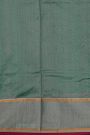 Chanderi Silk Sea Blue Saree With Meenakari Floral Buttis