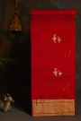 Chanderi Silk Red Saree With Crane Buttis And Kaddi Border