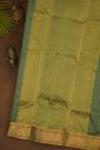 Chanderi Silk Dual Colour Saree With Crane Buttis And Kaddi Border