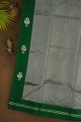 Chanderi Silk Bottle Green Saree