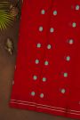 Chanderi Silk Red Saree