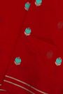 Chanderi Silk Red Saree
