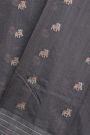 Chanderi Silk Grey Saree With Deer Buttis Body