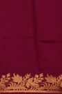 Chanderi Silk Wine Saree With Floral Buttis Body