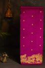 Chanderi Silk Purple Saree With Pichwai Cows Border