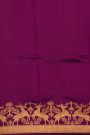 Chanderi Silk Wine Saree With Florals And Deers Border