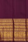 Kancheepuram Silk Violet Saree With Florals And Yalis Butti Body