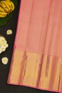 Kancheepuram Silk Baby Pink Saree With Big Body Butta And Long Border