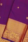 Kancheepuram Silk Purple Saree With Yaanai Butta Body