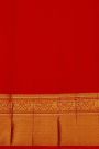 Kancheepuram Bridal Silk Red Saree With All Over Zari Jaal Self Border