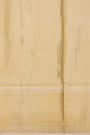 Kancheepuram Silk Off White Saree With Triangle-Shaped Gold Zari Border