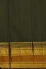 Kancheepuram Silk White Saree With Gold Zari Lines Body