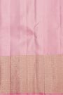 Kancheepuram Silk Brown Saree With Mat Finishing Zari Jaal Pastel Border