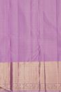Kancheepuram Silk Lavender Saree WIth Silver And Gold Elephants