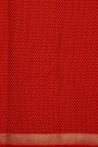 Kancheepuram Silk Bridal Red Saree With Peacock Buttis In Checks Body Meenakari Border