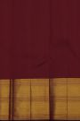 Kancheepuram Silk Dark Wine Saree With Diamonds And Cross Lines In Zari Border