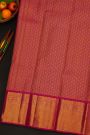 Kancheepuram Silk Sea Blue Saree With Traditional Kuttu Border