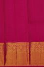 Kancheepuram Silk Sea Blue Saree With Traditional Kuttu Border
